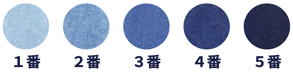 藍染のれんの色味と濃度の目安