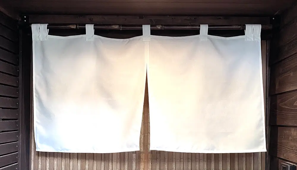 無地のれんの店頭イメージ